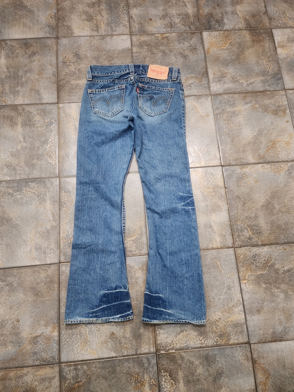 Vintage Y2K Levi's Women's 9M 34x33 Tough Boot Cut Type 1 Flare Denim Jeans